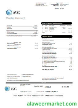 Texas AT&T telecommunications utility business bill,  page 1, SCR
